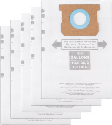 #ad 5 Pcs For Shop Vac 90661 Craftsman Bags 5 6 8 Gallon ShopVac $10.93