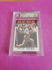 1986 Topps - Pete Rose #1 Cincinnati Reds Beckett Grade 7 Near Mint