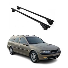 Dachträger Gepäckträger für Opel Vectra B Caravan 1996-2002 Metall Schwarz 2x