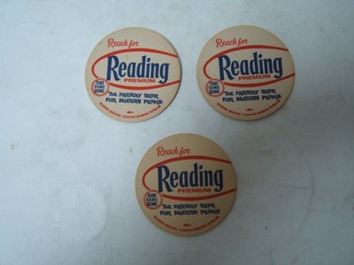Reading Premium Beer Lot of 3 Coasters Reading PA ''Reach For Take Some Home''