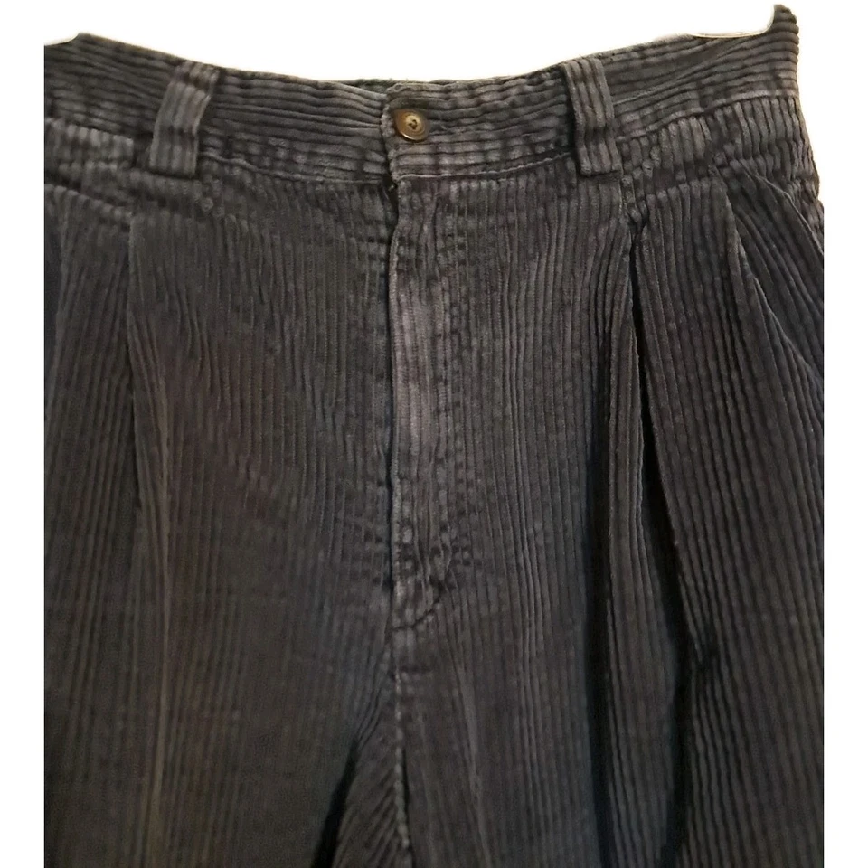 Vtg 90s J.Riggings Mens Pleated Blue Chino 30x29  Distressed Fade - Image 2 of 4