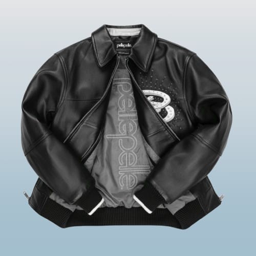 Pelle Pelle Men's Black Leather Jacket – GOAT Edition | Premium