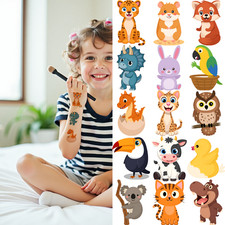 54pcs Temporary Tattoo Waterproof Long-lasting Body Stickers Duck Squirrel Fox
