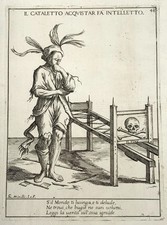 MEMENTO MORI MITELLI G. M.  Proverbi Figurati: IL CATALETTO Acqu. Orig. 1678