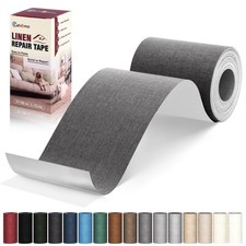 Cahomo Linen Repair Tape 4x79 inch, Self Adhesive Fabric Dark Grey