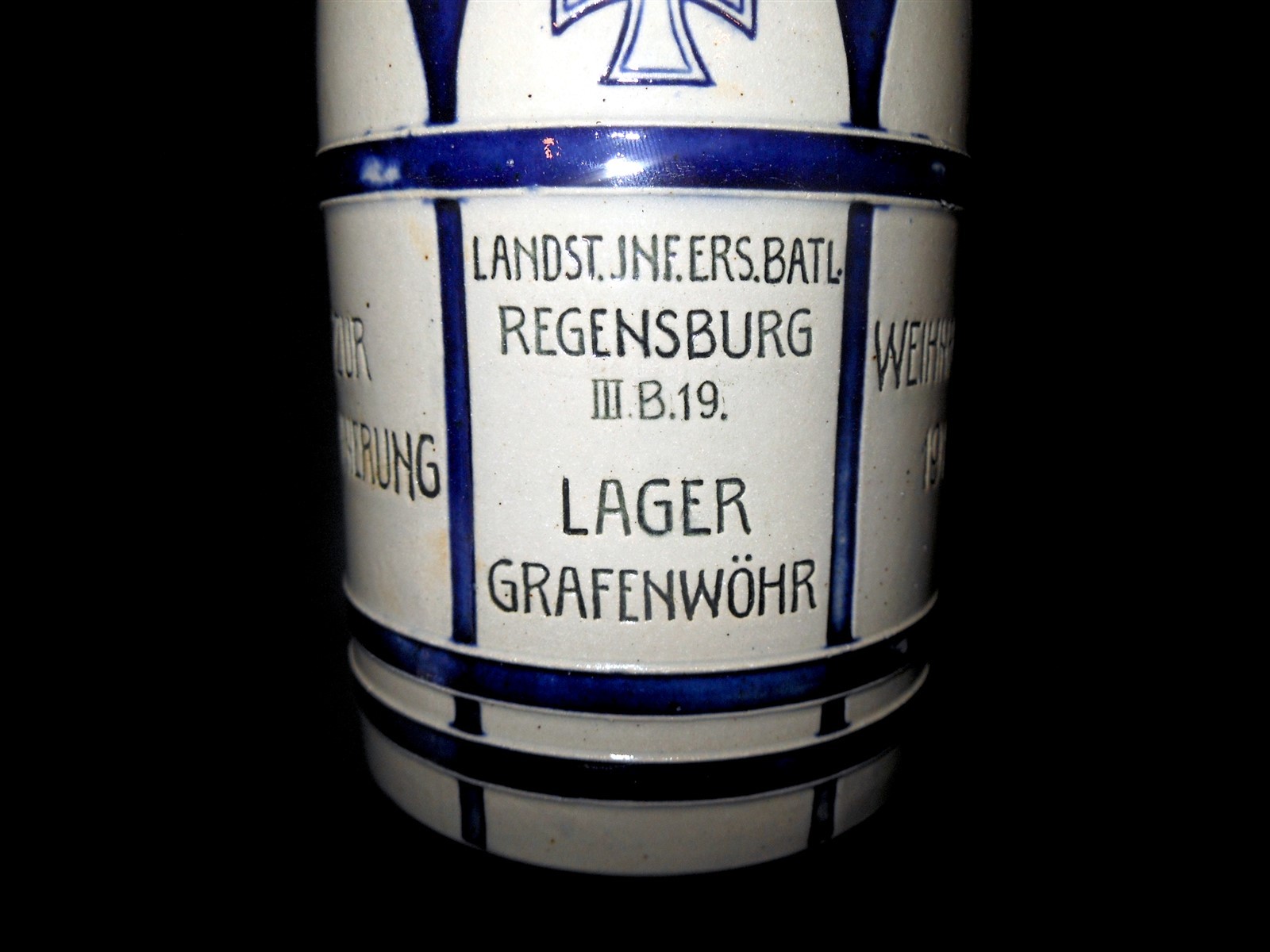 WW1 Prussian Army Heer - CHRISTMAS PRESENTATION AWARD TANKARD / STEIN - NICE!