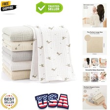 6 Pack Muslin Burp Cloths for Baby, 100 Cotton Soft Large Burping Cloths for...