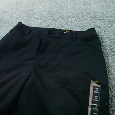 NEW Lee Pants Womens 16 Black Straight Chino Trouser Stretch Flat Front Casual