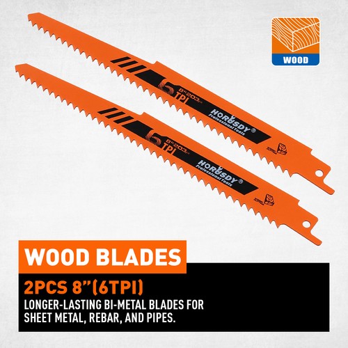 20-Piece Reciprocating Saw Blades Set Metal Wood Cutting Pruning Plastic Drywall - Picture 4 of 10
