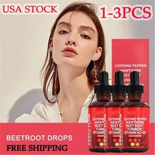 Nutra Vascu Flow Cayenne Pepper Liquid Drops Hawthorn Root Vitamin 1-3Packs USA