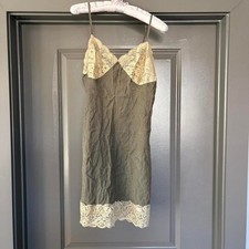 Victoria  s secret neutral lace slip dress