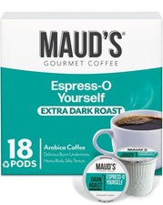 Espresso Roast Coffee Pods, 18ct Dark Roast, Recyclable, Keurig Compatible