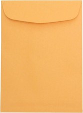 7 1/2 X 10 1/2 Open End Catalog Envelopes - Brown Kraft Manila - 50/Pack