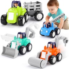 Camiones de Inercia Coches de Juguete, Juguetes Educativos Tempranos Bebé Niño 18 Meses, Empuje y...