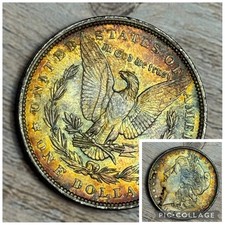 1889 P Morgan Dollar Silver Toned Nice Colors