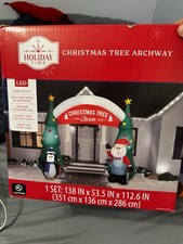 Gemmy Airblown Inflatable 9ft Christmas Tree Archway Holiday Decor