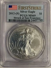 2012-(S) American Silver Eagle PCGS MS69 First Strike