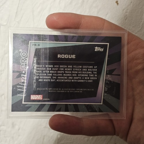 2025 Topps Finest Xmen 97 Rogue 16/25 Previously On Xmen Orange Refractor PO-8 - Picture 8 of 13