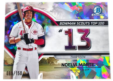 2023 Bowman Scouts Top 100 Noelvi Marte #BTP-13 Atomic Refractor /150 (RC)