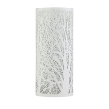 Modern White 26cm Metal Forest Woodland Design Table Lamp Bedside Light