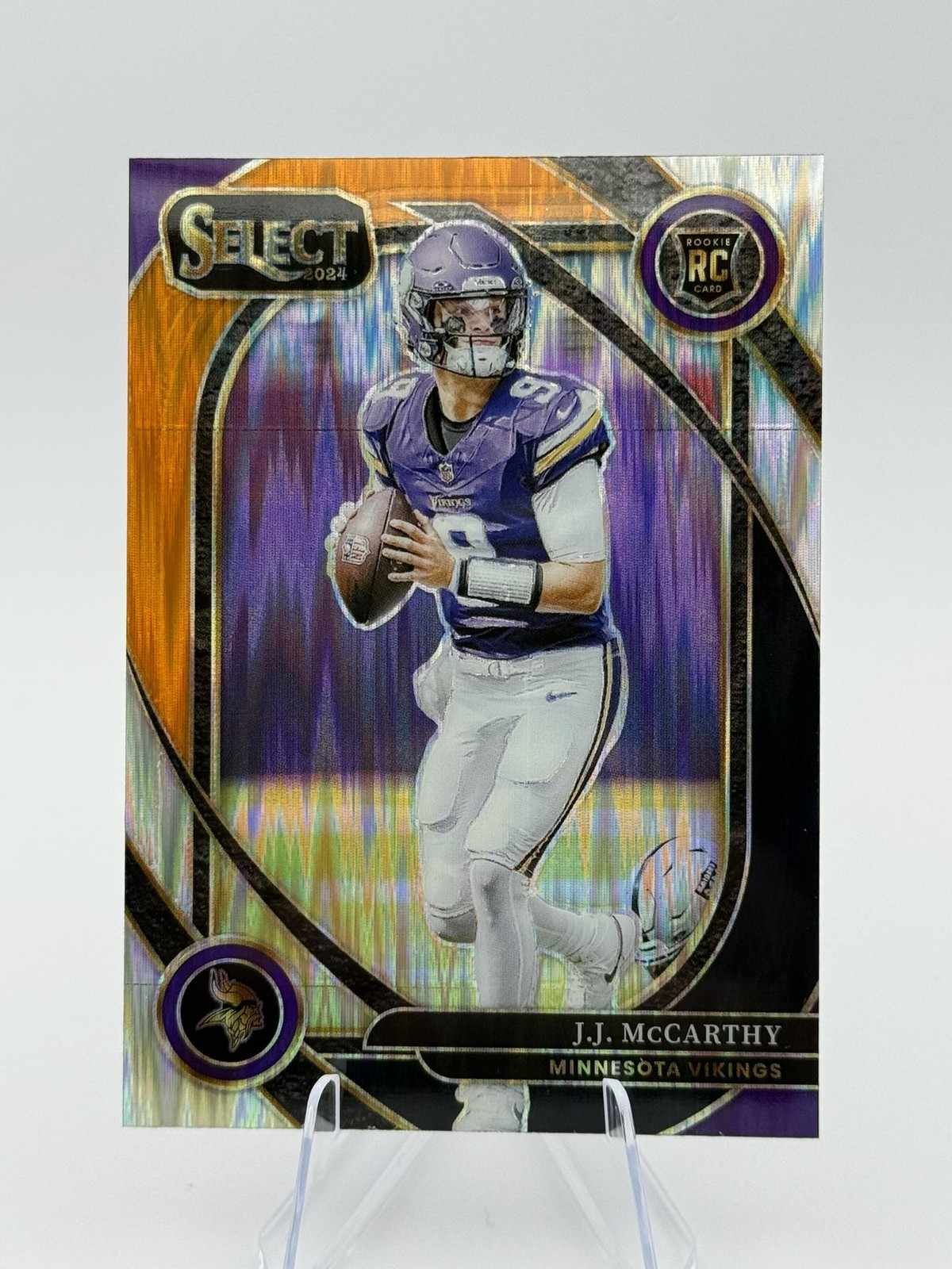J.J. McCarthy Black Orange Prizm Shock #246
