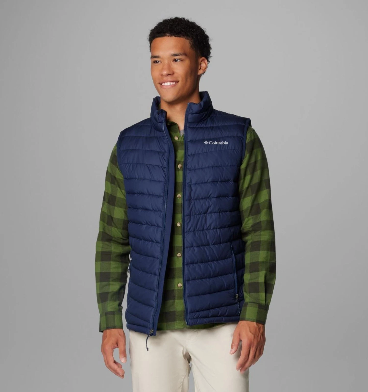 Columbia Slope Edge II Vest Mens LT Collegiate Navy Omni-Heat Insulation