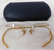 1950's AO Rimless Cat Eye Vintage Eyewear Glasses 1/10 12K Yellow Gold Fill D44