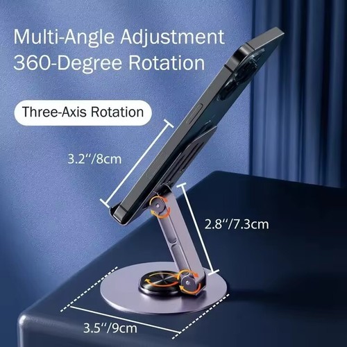 Universal 360 Rotate Metal Portable Mobile Phone Table Desk Stand Holder -2Pack - Picture 15 of 19