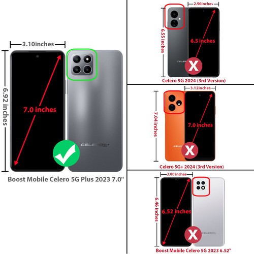 Funda de teléfono con armadura de poliuretano termoplástico cepillada para Boost Celero 5G+ Plus 2023 + vidrio templado - Imagen 2 de 96
