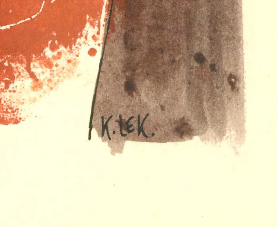 Karel Lek (1929-2020) - medios mixtos de mediados del siglo XX, tótem femenino II Foto 3 de 3