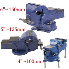 4"/5"/6" Heavy Duty Work Bench Vice Engineer Jaw Swivel Base Workshop Vise Clamp