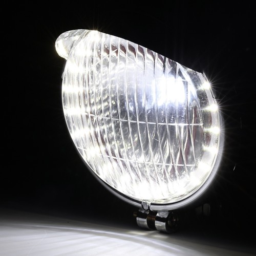 Motorcycle Chrome Visor Bullet Headlight Lamp For Harley Bobber Chopper Custom - Picture 8 of 12
