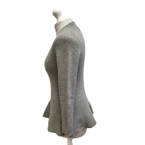Banana Replublic V-Neck Peplum Grey Jumper Women's UK Size M DD595 - Picture 5 of 6