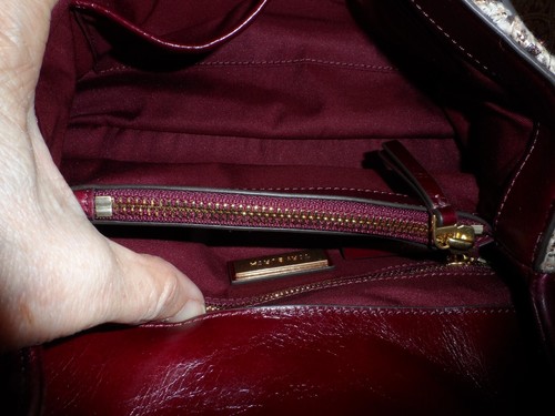 Borsa a tracolla convertibile Tory Burch fiamminga bordeaux/beige tweed/pelle - Foto 23 di 24