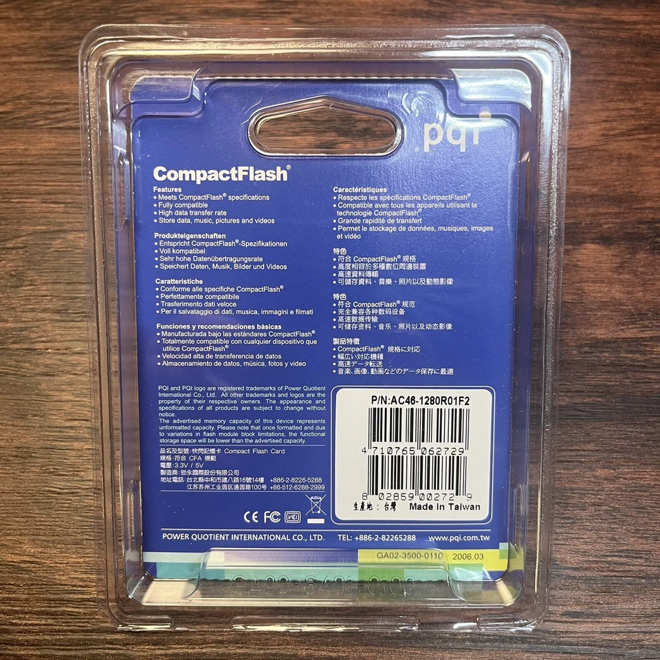 PQI 128MB Compact Flash Drive CF Card Brand New AC46-128R01F2 - Image 2 of 2