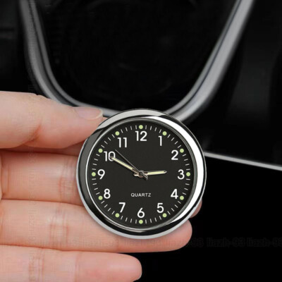 1x Pocket Mini Clock Car Dashboard Stick-On Watch Accessories For Truck Vehicle