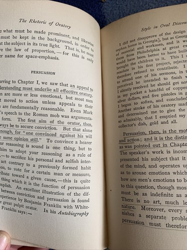 book: The Rhetoric of Oratory by Edwin Du Bois Shurter 1912 - Picture 5 of 5
