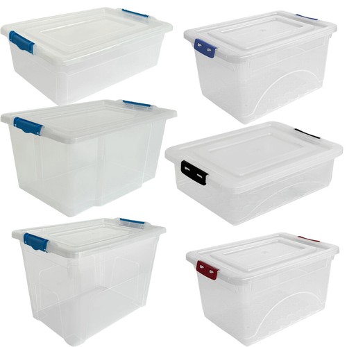 Click N Store Box Strong Secure Lid Durable Strong Storage Boxes Clip ...