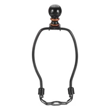 1 Set 6 Inch Lamp Harp Kit with Finial Lamp Shade Bracket Holder, Black