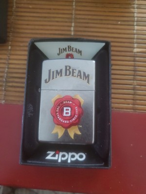 E Zippo 22  JIM BEAM  BRADFORD.PA MADE IN   USA New   BOX IS MISSING TOP