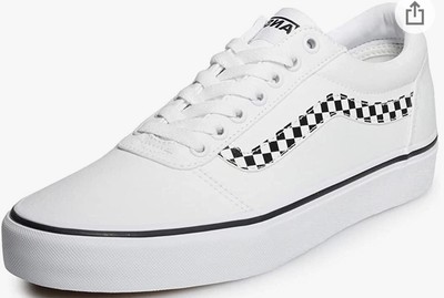 vans old skool checkered stripe