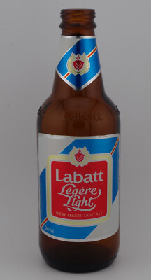 Labatt Légère Light, Quebec Canada, Empty 341mL Embossed Beer