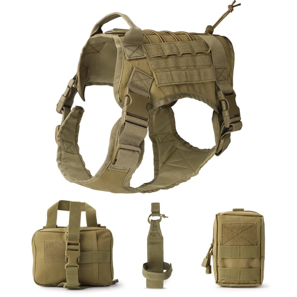 dog harness Five Piece Suit Tactical  large heavy duty