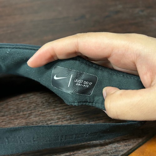 Nike Athletic Visor Sun Black Logo Size One Size FIts Most - Picture 5 of 9