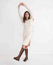 Madewell (Re)sourced Ribbed Midi Sweater Dress XS Alpaca Wool Color Block