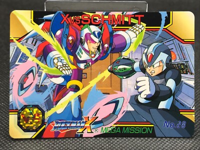 MEGA MAN X MEGA MISSION CARD DASS TCG CAPCOM BANDAI 1995 JAPAN Rare No.28 F/Sb