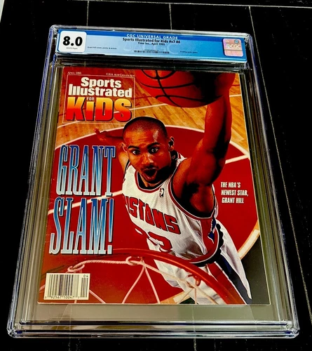 GRANT HILL RARE SPORTS ILLUSTRATED FOR KIDS SI 1995 POP 1 CARDS PISTONS CGC 8.0