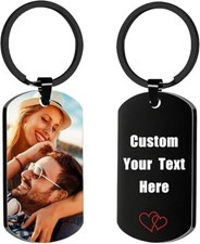 Personalized Hand Carved One Custom Name Key Chain Keyring