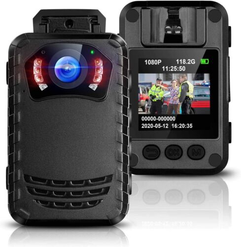 128GB BOBLOV Video Body Camera 1296P Camcorder Police Camera Audio recorder Cam - Afbeelding 1 van 10