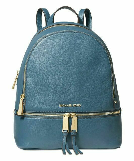 Michael Kors Rhea 30S5GEZB1L Zip Backpack for Women Medium - Dark Chambray  blue for sale online | eBay